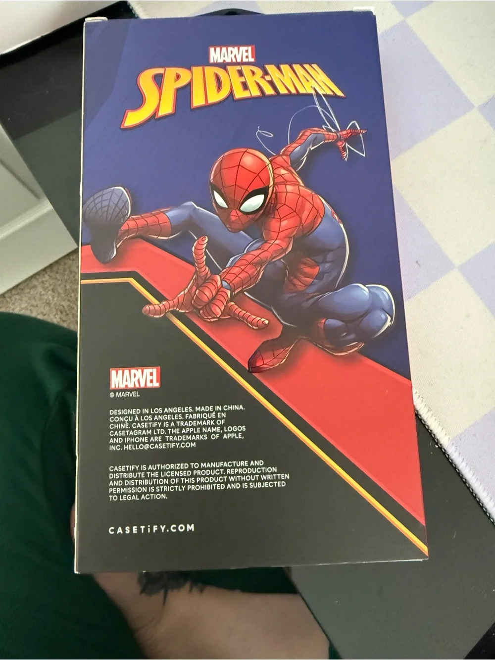 Casetify Black Spider-Man Comic Web iPhone 16 pro Case